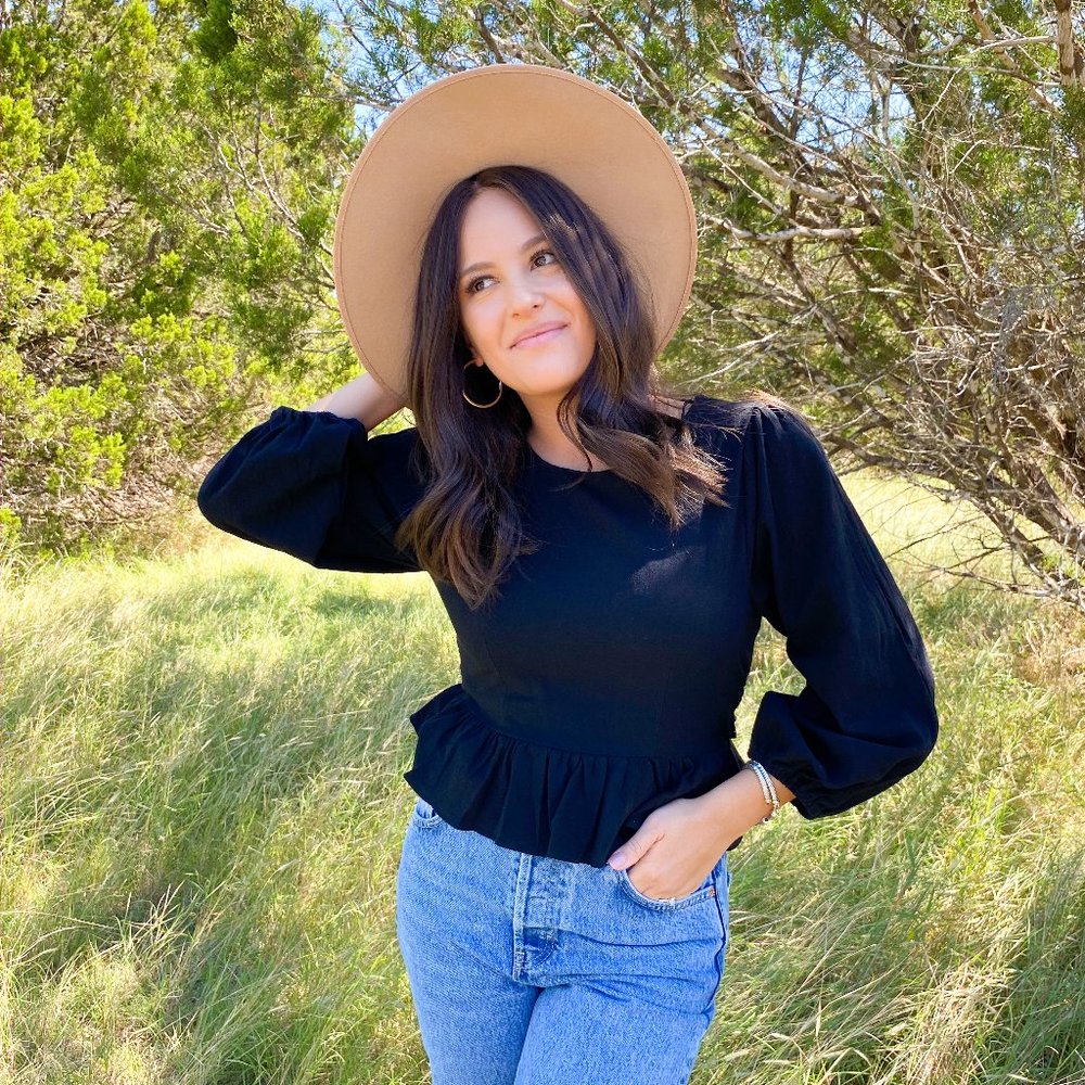 Fiona Balloon Sleeve Blouse | Black